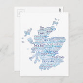 Schots briefkaart van de "slang"-kaart (Voorkant / Achterkant)