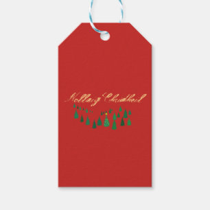 Schots cadeau label kerstmis cadeaulabel