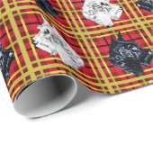 Schots cadeautje voor Terrier, Black en White Cadeaupapier (Rol Hoek)