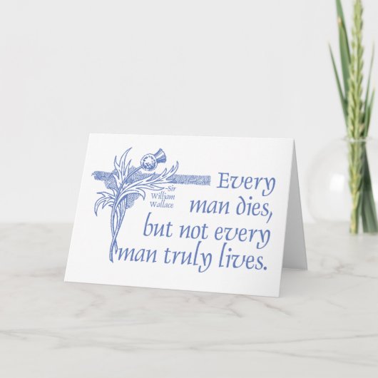 Schots Citaat, de Heer William Wallace, de Kaart (Voorkant)