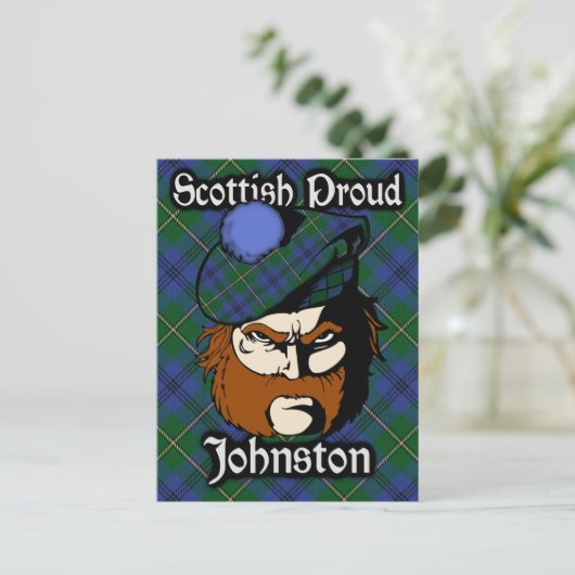 Schots-Clan Johnston Briefkaart Tartan (Staand voorkant)