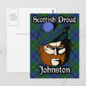 Schots-Clan Johnston Briefkaart Tartan (Voorkant / Achterkant)
