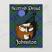 Schots-Clan Johnston Briefkaart Tartan (Voorkant)