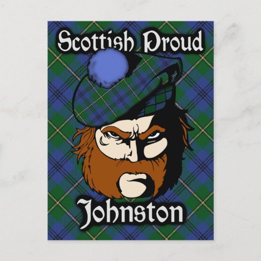 Schots-Clan Johnston Briefkaart Tartan (Voorkant)