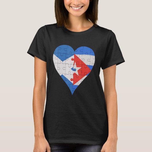 Schots Cubaans vlaggeschut T-shirt (Voorkant)