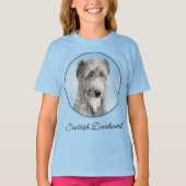 Schots Deerhound Schilderij - Originele hondenkuns T-shirt (Voorkant)
