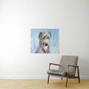 Schots Deerhound Schilderij - Originele hondenkuns Wandkleed
