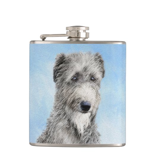 Schots driekleurig schilderen - Kute Original Dog Heupfles (Voorkant)