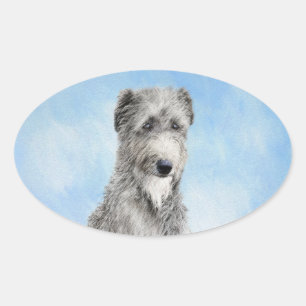 Schots driekleurig schilderen - Kute Original Dog  Ovale Sticker