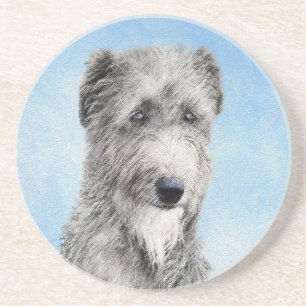Schots driekleurig schilderen - Kute Original Dog Zandsteen Onderzetter