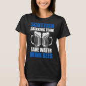 Schots drink team redt Scottish Scotland drin T-shirt (Voorkant)