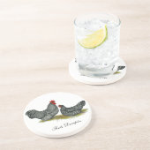 Schots Dumpy Chickens Zandsteen Onderzetter (Zijkant)