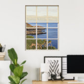 Schots eiland uitzicht vanuit raam poster (Thuiskantoor)