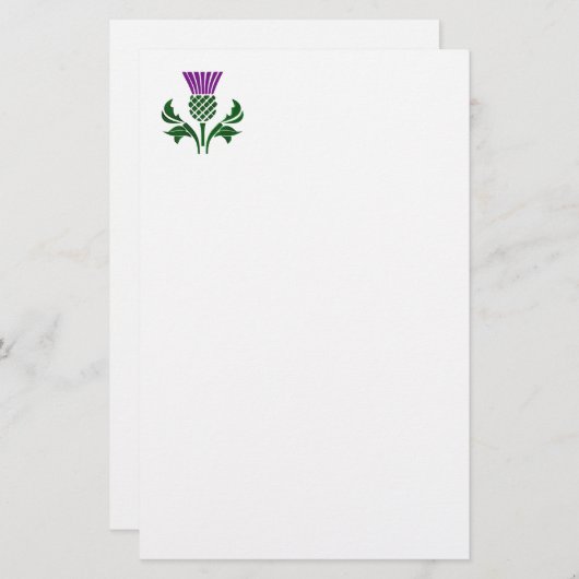 Schots embledikant briefpapier (Voorkant / Achterkant)