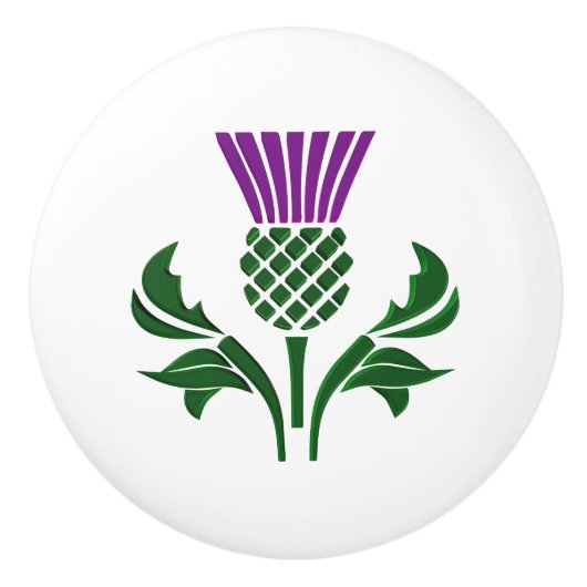 Schots embledikant keramische knop (Voorkant)