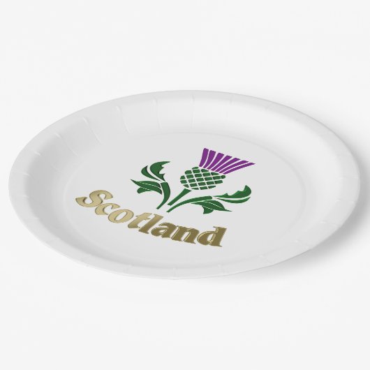 Schots embledikant papieren bordje (Gekanteld)