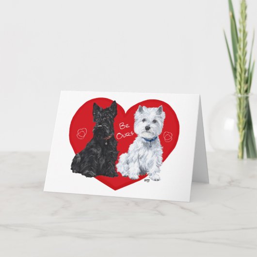 Schots en Valentijn Feestdagen Kaart (Voorkant)