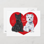 Schots en Valentijn Feestdagenkaart (Voorkant / Achterkant)