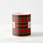 Schots flannel met naam Mok koffie (Center)