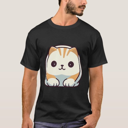 Schots Fold Cat Minimal Love Cats T-shirt (Voorkant)