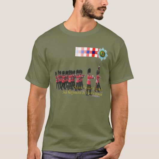 Schots Fusilier Guards 3e stelsel van voetafscherm T-shirt (Voorkant)