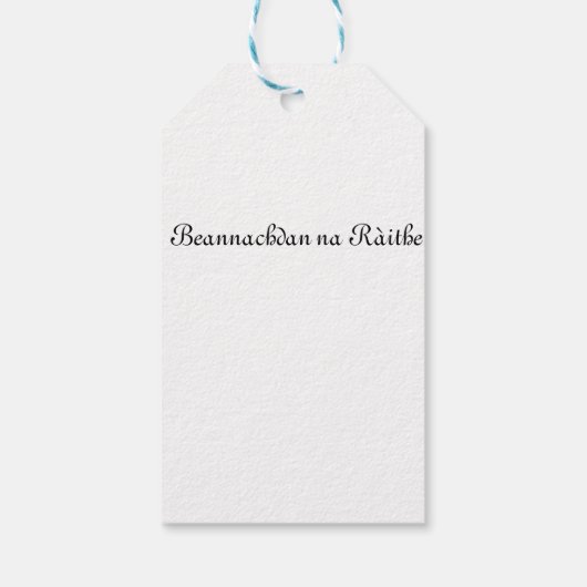 Schots-Gaelisch cadeau label Kerst Cadeaulabel (Achterkant)