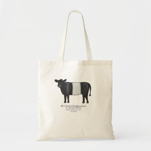 Schots-Gaelisch voor Belted Galloway Tote Bag (Voorkant)