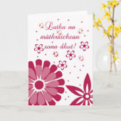 Schots-Gaelische Moederdag-Kaart - Latha na mather Kaart (Gele Bloem)