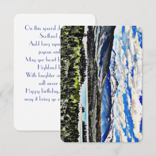 Schots gedicht Verjaardag Kaart (Voorkant / Achterkant)