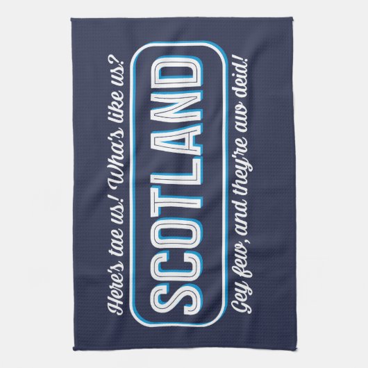 Schots gedicht, wat is ons? Toast Gezegde Theedoek (Verticaal)