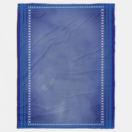 Schots geïnspireerd blauw fleece deken