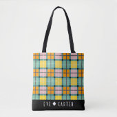 Schots geïnspireerde Iona Tartan Canvas tas (Voorkant)