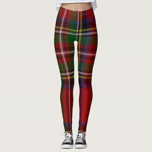Schots geruite tartan-patroonkleur leggings (Voorkant)