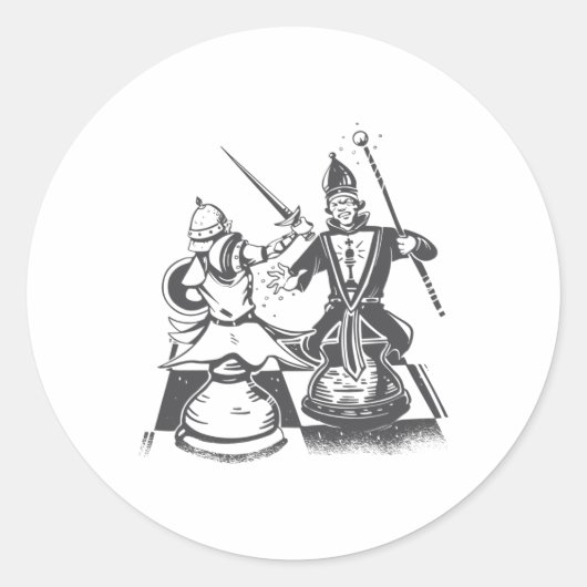 Schots gevecht ronde sticker (Voorkant)