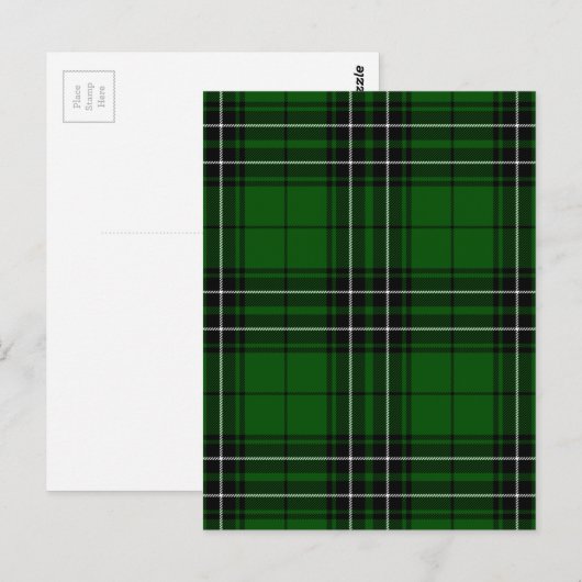 Schots-groene en zwarte Clan MacLean Tartan Briefkaart (Voorkant / Achterkant)