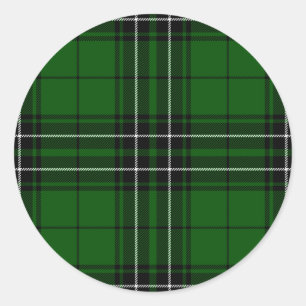Schots-groene en zwarte Clan MacLean Tartan Ronde Sticker