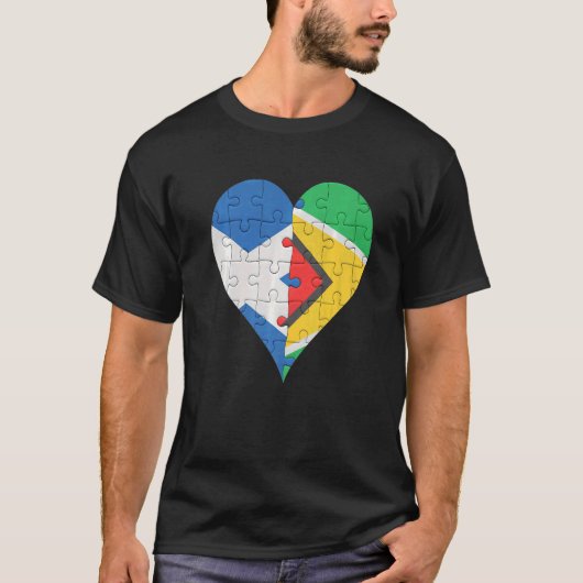 Schots-Guyanese vlaggenhart T-shirt (Voorkant)