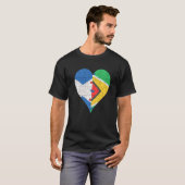 Schots-Guyanese vlaggenhart T-shirt (Voorkant volledig)