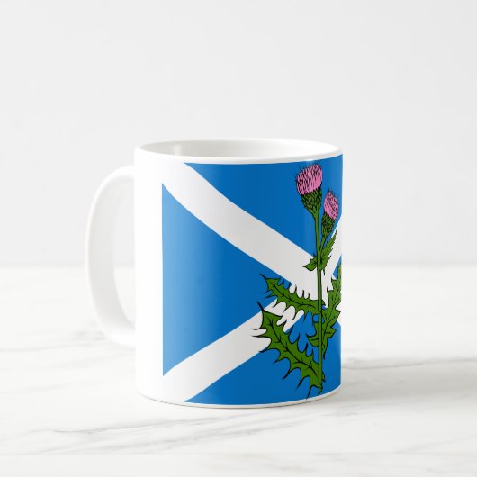 Schots heistel koffiemok (Voorkant links)