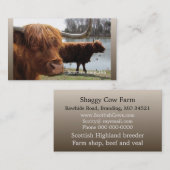 Schots hobbyrund ~ biz-kaart visitekaartje (Voorkant / Achterkant)