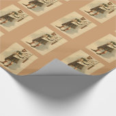 Schots hoogland BagPipe Player Kilt Man Cadeaupapier (Hoek)