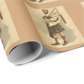 Schots hoogland BagPipe Player Kilt Man Cadeaupapier (Rol Hoek)