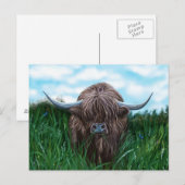 Schots hoogland Cow Painting Briefkaart (Voorkant / Achterkant)