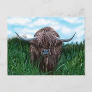 Schots hoogland Cow Painting Briefkaart
