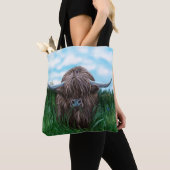 Schots hoogland Cow Painting Tote Bag (Dichtbij)