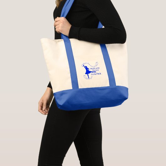 Schots hoogland dansleraar - blauw tote bag (Voorkant (product))