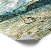 Schots Hoogland Waterschap met boten van Shira B Poster (Hoek)