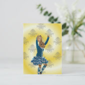 Schots hooglanddanseres briefkaart (Staand voorkant)