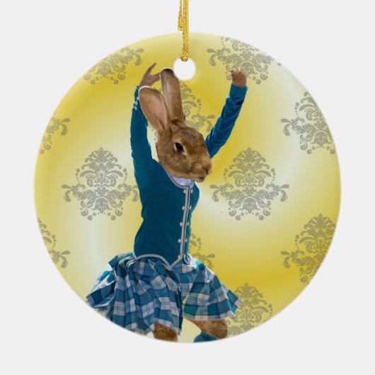 Schots hooglanddanseres keramisch ornament (Achterkant)