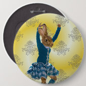 Schots hooglanddanseres ronde button 6,0 cm (Voorkant /achterkant)